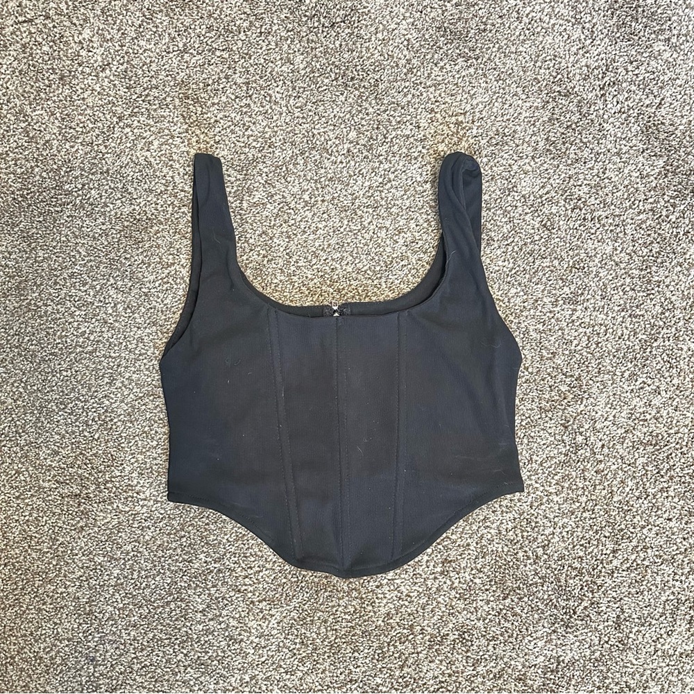 NanaMacs Corset Black Women's Tank Top